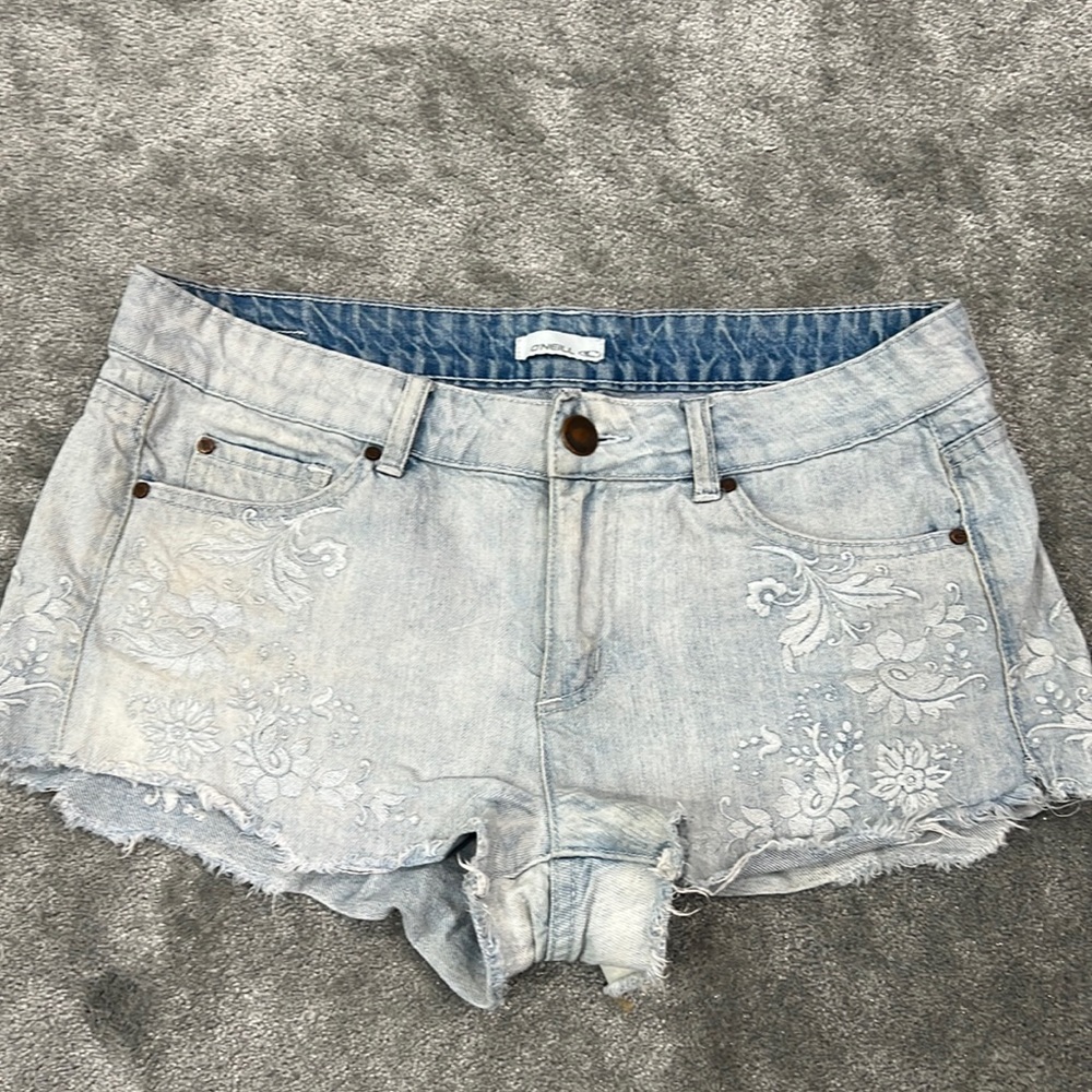 O’Neil denim embroidered shorts
